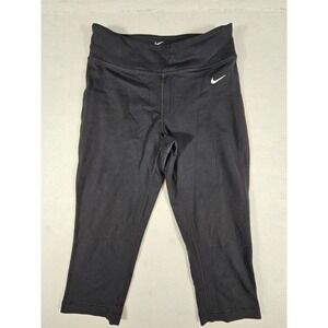 Nike Dri-FIT Womens Black Cropped Leggings‎ Capri Athletic Pants 669741-010 S